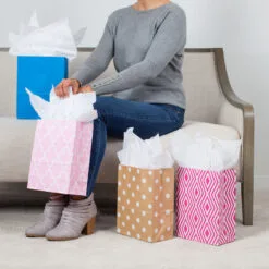 Hallmark 10.7" 12-Pack Assorted Kraft Paper Gift Bags 10 Hallmark 10.7" 12-Pack Assorted Kraft Paper Gift Bags -Hallmark shop 10.7 Prints and Solids 12Pack Assorted Gift Bags 5EGB6051 02