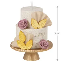 Hallmark A Sweet Beginning 2023 Porcelain Ornament -Hallmark shop 2023 Wedding Cake Keepsake Ornament 1999QHX3067 03