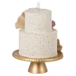 Hallmark A Sweet Beginning 2023 Porcelain Ornament -Hallmark shop 2023 Wedding Cake Keepsake Ornament 1999QHX3067 06