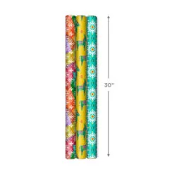 Hallmark Festive And Fun 3-Pack Multicolored Wrapping Paper, 120 Sq. Ft. -Hallmark shop 3Pack Festive and Fun Holiday Wrapping Paper 5JXW1082 03