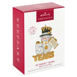 Hallmark 50 Sweet Years Special Edition Ornament 11 Hallmark 50 Sweet Years Special Edition Ornament -Hallmark shop 50 Sweet Years Snowman Keepsake Ornament 1799QGO2509 04