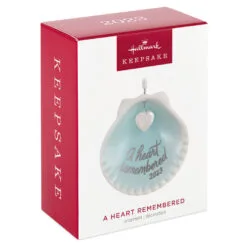 Hallmark A Heart Remembered 2023 Porcelain Ornament 11 Hallmark A Heart Remembered 2023 Porcelain Ornament -Hallmark shop A Heart Remembered Seashell Keepsake Ornament 1799QHX3037 04