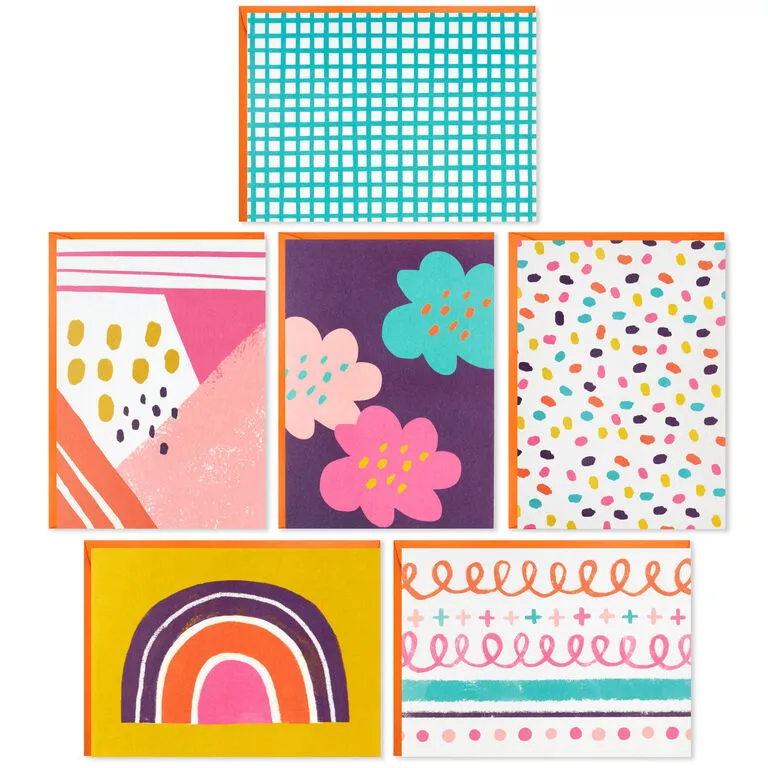 Hallmark Abstract Doodles And Dots Boxed Blank Note Cards, Pack Of 48 3 Hallmark Abstract Doodles And Dots Boxed Blank Note Cards, Pack Of 48