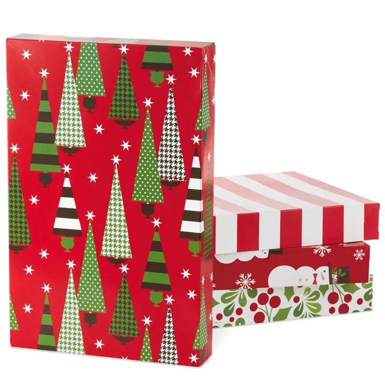 Hallmark Assorted 12-Pack Designed Christmas Shirt Boxes 3 Hallmark Assorted 12-Pack Designed Christmas Shirt Boxes