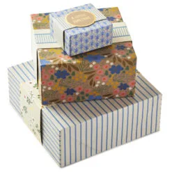 Hallmark 4", 8" And 10" Floral 3-Pack Gift Boxes With Bands