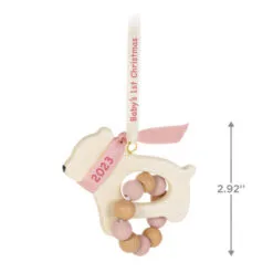 Hallmark Baby Girl's First Christmas Bear 2023 Ornament -Hallmark shop Baby Girls 1st Christmas Bear Keepsake Ornament 1799QGO2737 03