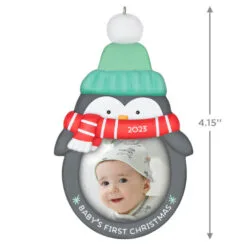 Hallmark Baby's 1st Christmas 2023 Photo Frame Ornament -Hallmark shop Babys 1st Christmas Penquin Frame Keepsake Ornament 1699QGO2719 03