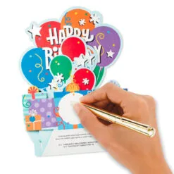 Hallmark Balloon Bouquet Boxed Pop-Up Birthday Cards, Pack Of 8 -Hallmark shop Balloon Bouquet Boxed Birthday Cards 5STZ1173 06