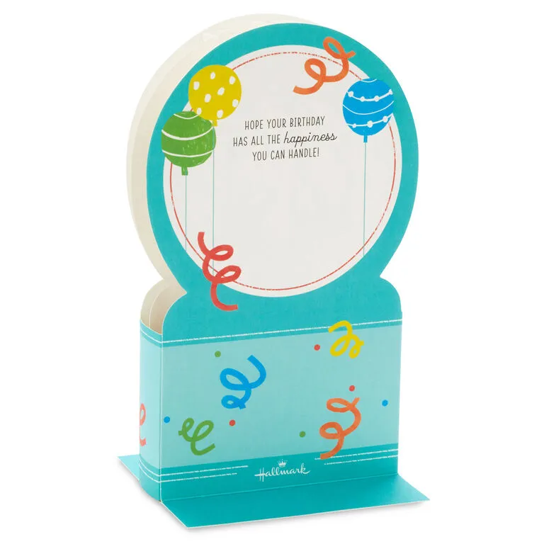 Hallmark All The Happiness Snow Globe Musical 3D Birthday Card With Motion 4 Hallmark All The Happiness Snow Globe Musical 3D Birthday Card With Motion - Image 2