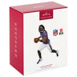 Hallmark NFL Baltimore Ravens Lamar Jackson Ornament -Hallmark shop Baltimore Ravens Lamar Jackson Keepsake Ornament 2299QXI7167 04