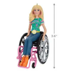 Hallmark Barbie™ Fashionista With Wheelchair Ornament -Hallmark shop Barbie in Wheelchair Keepsake Ornament 1999QXI7017 03