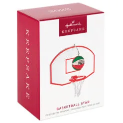 Hallmark Basketball Star 2023 Ornament -Hallmark shop Basketball Goal and Ball Keepsake Ornament 1399QGO2699 04