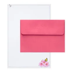 Hallmark Marjolein Bastin Pink Flowers Stationery Set, 40 Sheets -Hallmark shop Bastin Pink Flowers Blank Sheets Stationery Set 1STN1142 03