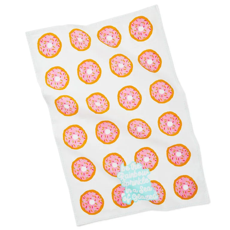 Hallmark Be The Rainbow Sprinkle Donut Tea Towel 4 Hallmark Be The Rainbow Sprinkle Donut Tea Towel - Image 2