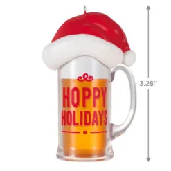 Hallmark Hoppy Holidays Ornament -Hallmark shop Beer Mug With Santa Hat Keepsake Ornament 1799QGO2847 03