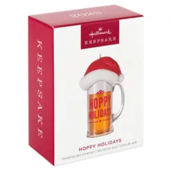 Hallmark Hoppy Holidays Ornament -Hallmark shop Beer Mug With Santa Hat Keepsake Ornament 1799QGO2847 04