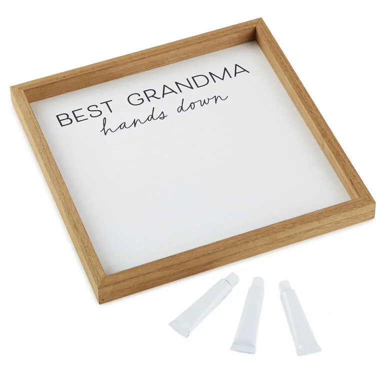 Hallmark Best Grandma Hands Down Wood Sign Handprint Kit 3 Hallmark Best Grandma Hands Down Wood Sign Handprint Kit
