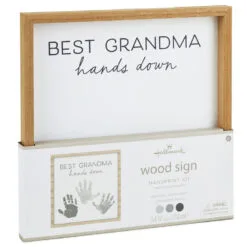 Hallmark Best Grandma Hands Down Wood Sign Handprint Kit 8 Hallmark Best Grandma Hands Down Wood Sign Handprint Kit -Hallmark shop Best Grandma Wood Sign Handprint Kit With Paints 1BBY4848 03
