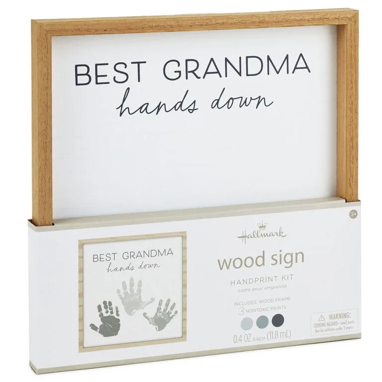 Hallmark Best Grandma Hands Down Wood Sign Handprint Kit 5 Hallmark Best Grandma Hands Down Wood Sign Handprint Kit - Image 3