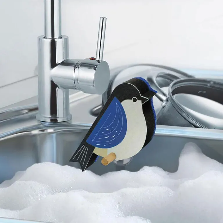 Fred Perched Bird Sponges, Set Of 4 4 Fred Perched Bird Sponges, Set Of 4 - Image 2