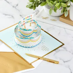 Hallmark Celebrating You Cake 3D Pop-Up Birthday Card -Hallmark shop Birthday Cake 3D PopUp Birthday Card 1299LAD2895 08