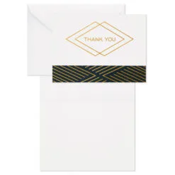Hallmark Black And Gold Bulk Blank Thank-You Notes, Pack Of 50 -Hallmark shop Black and Gold Bulk Blank ThankYou Notes Assortment 1399WTU3882 04