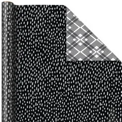 Hallmark Black And White Prints 3-Pack Reversible Wrapping Paper, 75 Sq. Ft. Total -Hallmark shop Black and White Prints 3Pack Reversible Gift Wrap 5EWR6401 04