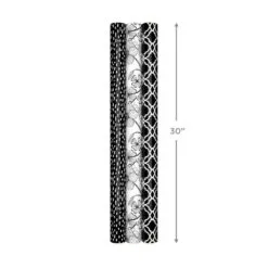Hallmark Black And White Prints 3-Pack Reversible Wrapping Paper, 75 Sq. Ft. Total -Hallmark shop Black and White Prints 3Pack Reversible Gift Wrap 5EWR6401 07