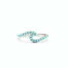 Pura Vida Neon Wave Silver Ring, Size 6 -Hallmark shop Blue Beads Silver Wave Ring 1010JERG1151SILV6 01