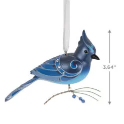 Hallmark The Beauty Of Birds Steller's Jay Ornament -Hallmark shop Blue Jay Bird Keepsake Ornament 1799QXR8057 03