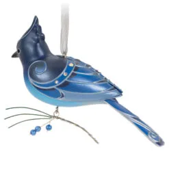 Hallmark The Beauty Of Birds Steller's Jay Ornament -Hallmark shop Blue Jay Bird Keepsake Ornament 1799QXR8057 06