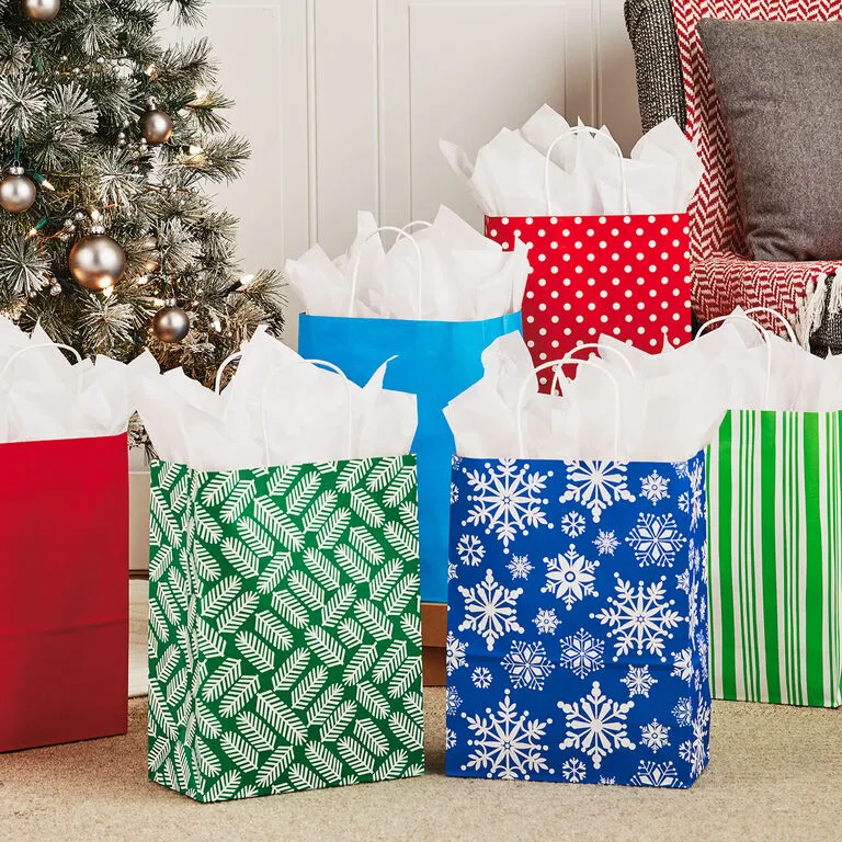 Hallmark 13" Bright Fun 12-Pack Assorted Christmas Gift Bags 4 Hallmark 13" Bright Fun 12-Pack Assorted Christmas Gift Bags - Image 2