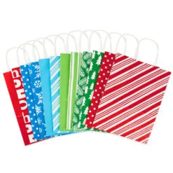Hallmark 13" Bright Fun 12-Pack Assorted Christmas Gift Bags 15 Hallmark 13" Bright Fun 12-Pack Assorted Christmas Gift Bags -Hallmark shop Bright Fun 12 Assorted Large Christmas Gift Bags 5XGB2812 04