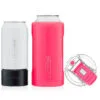 BruMate Neon Pink Stainless Steel 3-in-1 Can Cooler, 12/16 Oz. -Hallmark shop Bright Pink 3in1 Can Cooler HT16NP 01