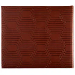 Hallmark Brown Hexagonal Pattern Guest Book -Hallmark shop Brown Faux Leather Geometric Pattern Guest Book 1EDY3152 04
