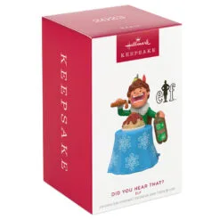 Hallmark Elf Did You Hear That? Ornament With Sound -Hallmark shop Buddy the Elf With Spaghetti Keepsake Ornament 2099QXI6097 04