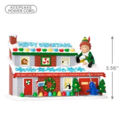 Hallmark Elf Crazy Christmas Cheer Musical Ornament With Light 10 Hallmark Elf Crazy Christmas Cheer Musical Ornament With Light -Hallmark shop Buddy the Elf on Christmas House Keepsake Ornament 3999QXI7069 03
