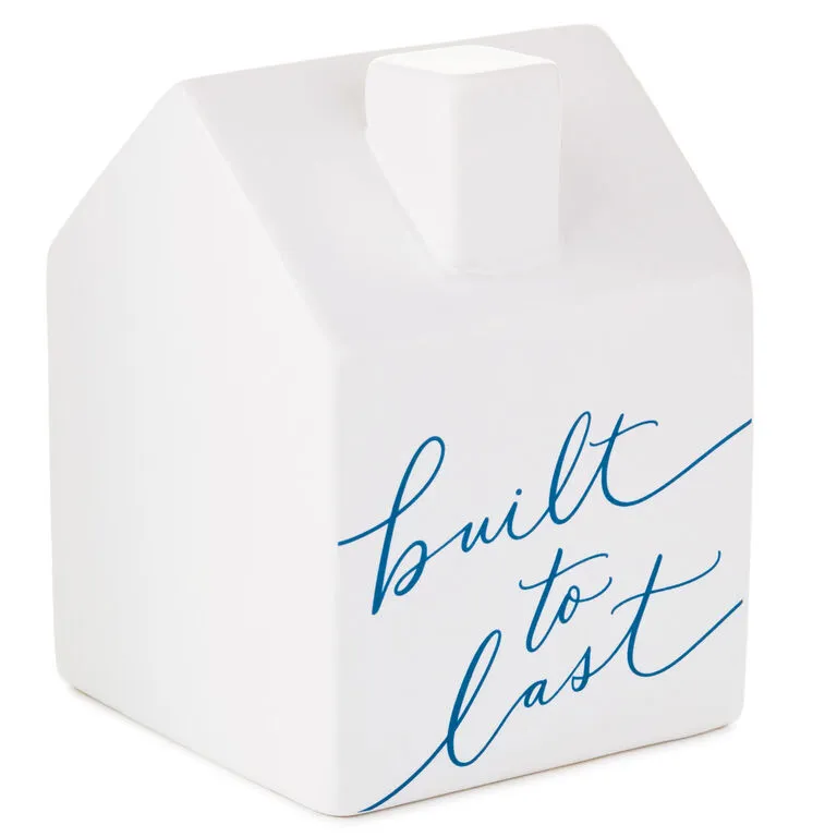 Hallmark Built To Last Ceramic House Figurine, 4" 3 Hallmark Built To Last Ceramic House Figurine, 4"