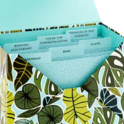 Hallmark Premium Assorted Handmade All-Occasion Cards In Leaf Print Organizer, Box Of 24 20 Hallmark Premium Assorted Handmade All-Occasion Cards In Leaf Print Organizer, Box Of 24 -Hallmark shop Bulk Handmade AllOccasion Cards in Storage Box 5EDX1107 09