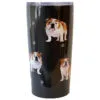 E&S Pets Bulldog Stainless Steel Tumbler, 20 Oz. -Hallmark shop Bulldogs on Black Stainless Steel Tumbler 1158 01