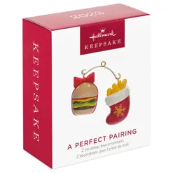 Hallmark Mini A Perfect Pairing Ornaments, Set Of 2 -Hallmark shop Burger and Fries Keepsake Ornaments 1499QXM9207 04