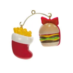 Hallmark Mini A Perfect Pairing Ornaments, Set Of 2 -Hallmark shop Burger and Fries Keepsake Ornaments 1499QXM9207 06