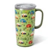 Swig Happy Camper Stainless Steel Travel Mug, 22 Oz. -Hallmark shop Campers and Trees on Green Insulated Travel Mug S102M22HC 01