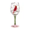 Enesco Lolita Cardinal Beauty Handpainted Wine Glass, 15 Oz. -Hallmark shop Cardinal and Cherry Blossoms Handpainted Wine Glass 6009225 01