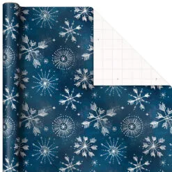 Hallmark Winter Wonder 3-Pack Christmas Wrapping Paper Assortment, 120 Sq. Ft. -Hallmark shop Cardinals Snowflakes and Village Gift Wrap Pack 5JXW1075 06