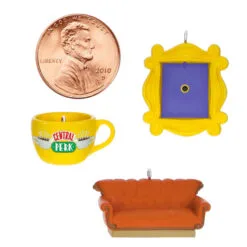 Hallmark Mini Friends Coffee Cup, Frame And Couch Ornaments, Set Of 3 -Hallmark shop Central Perk Mug Couch Frame Keepsake Ornaments 2199QXM9257 07