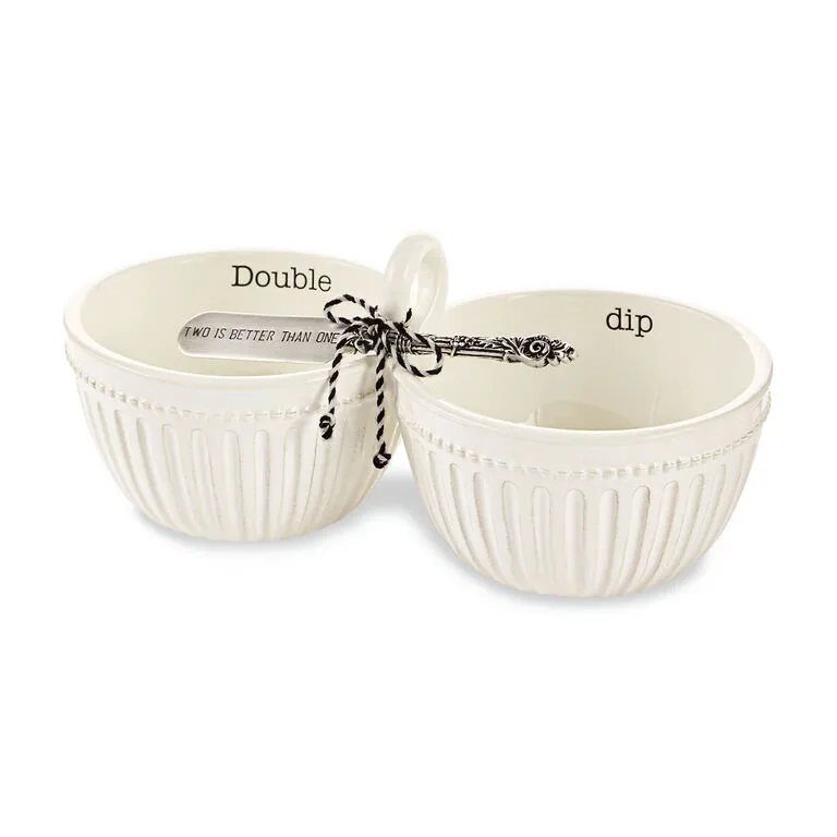 Mud Pie Double Dip Bowl And Spreader, Set Of 2 3 Mud Pie Double Dip Bowl And Spreader, Set Of 2