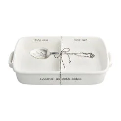 Mud Pie Side Serving Dish And Spoon, Set Of 2