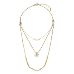Demdaco Champagne Your Journey Layered Love Necklace, 24"