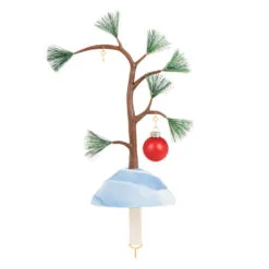 Hallmark The Peanuts® Gang A Charlie Brown Christmas Ornament And Stocking Hanger -Hallmark shop Charlie Brown Tree Keepsake OrnamentStocking Hanger 1QSB6299 06